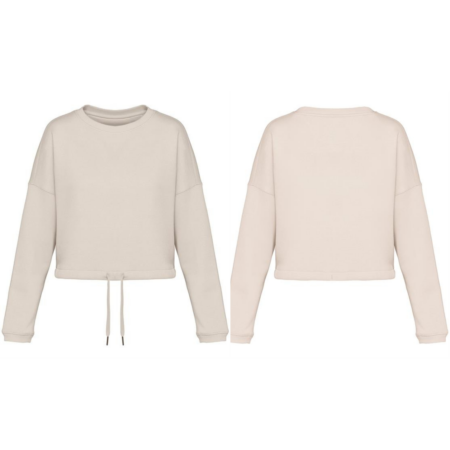 Women’s Oversized Cropped Fleece Sweatshirt