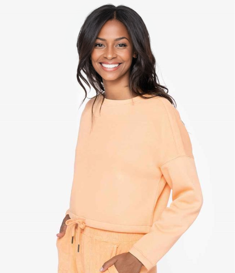 Women’s Oversized Cropped Fleece Sweatshirt