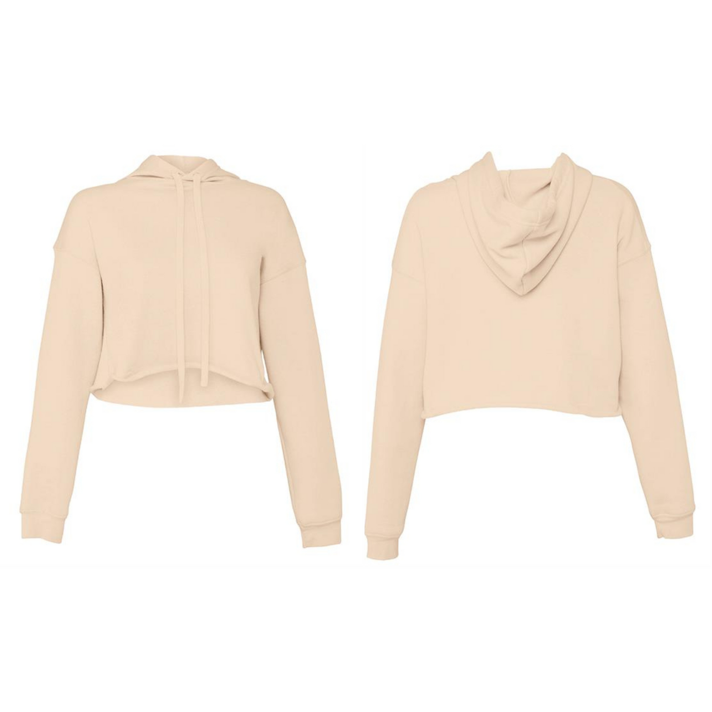Women’s Cropped Hoodie – Raw Hem Style