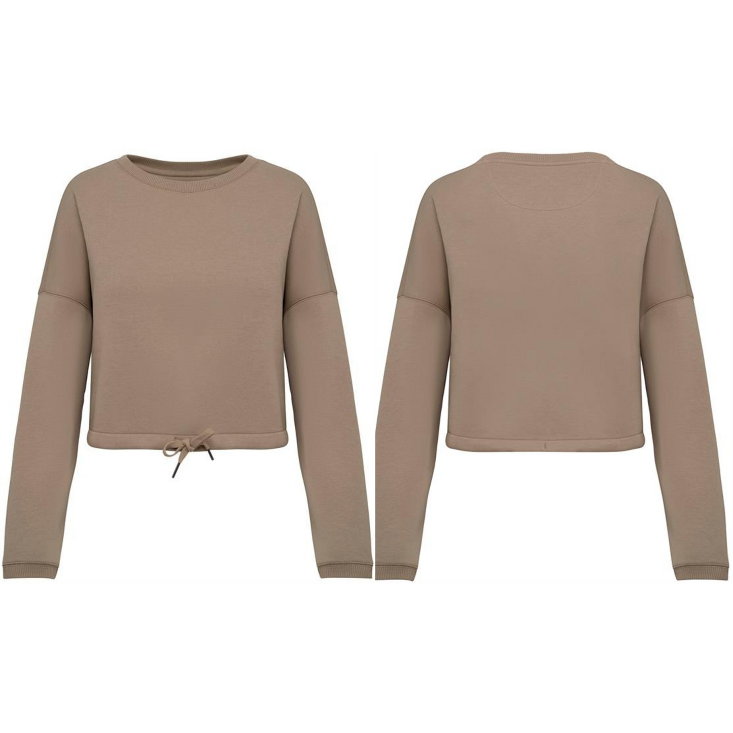 Women’s Oversized Cropped Fleece Sweatshirt
